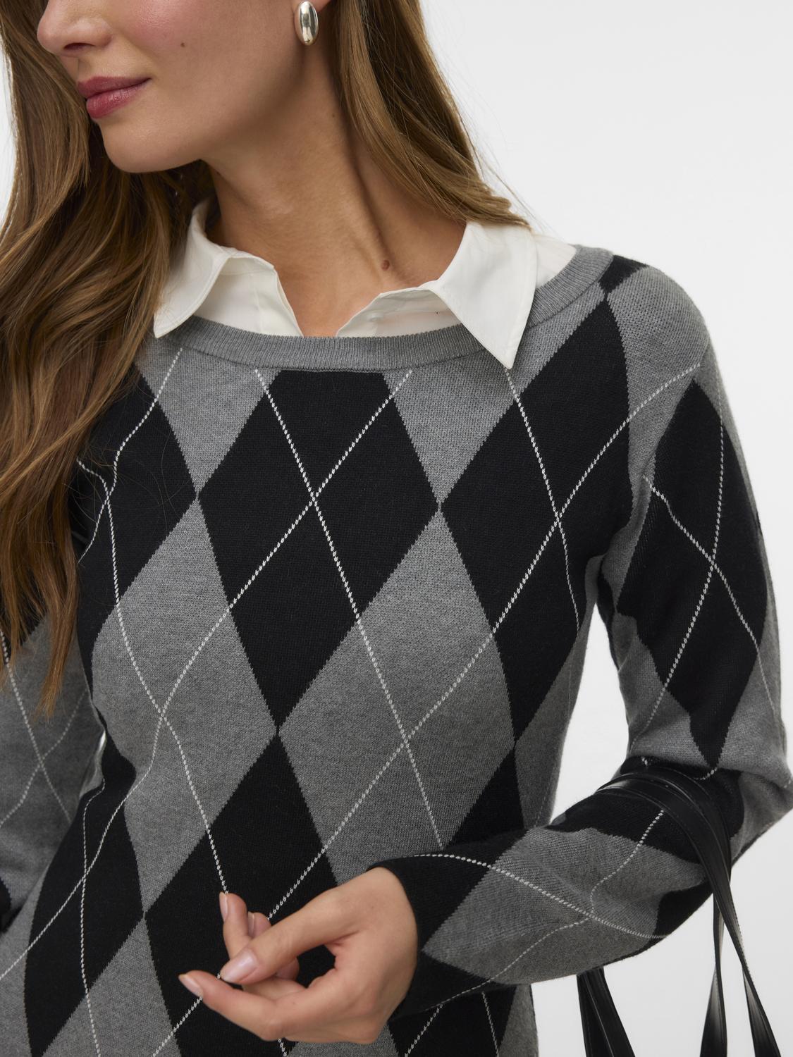 VMMILANO Midi Dress - Medium Grey Melange - VERO MODA & VILA Bergvik